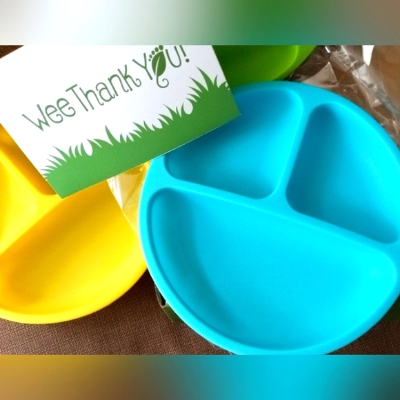 WeeSprout Silicone Divided Plates for Babies & Toddlers 100% Food-Grade Set of 3 - Picture 11 of 16